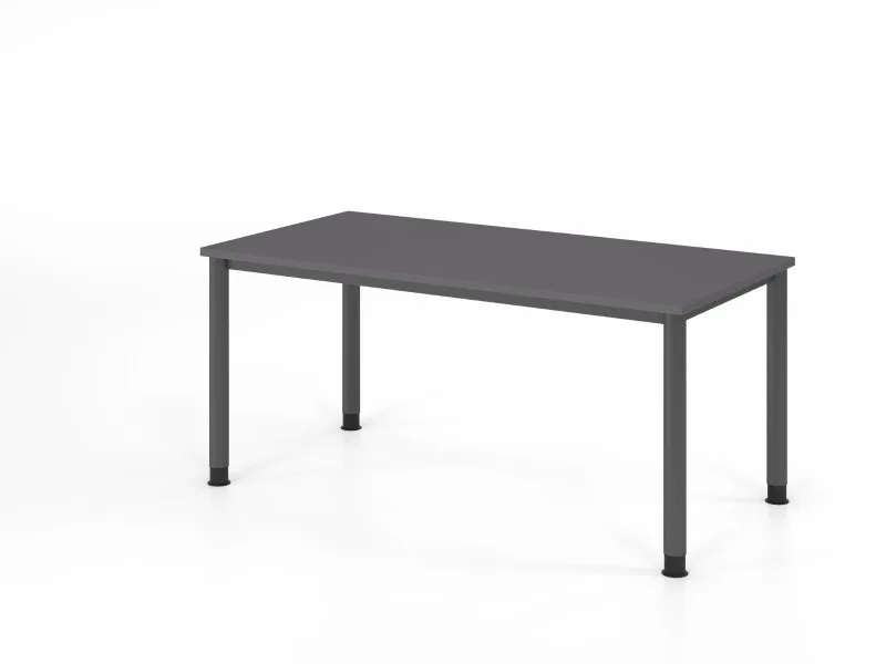 Schreibtisch höheneinstellbar 160x80 Graphit, Gesamtansicht