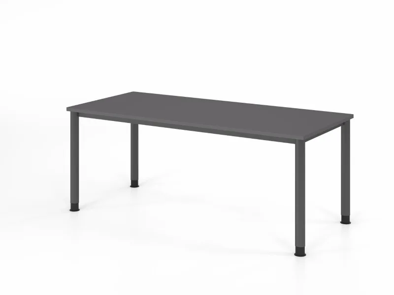 Schreibtisch höheneinstellbar 180x80 Graphit, Gesamtansicht