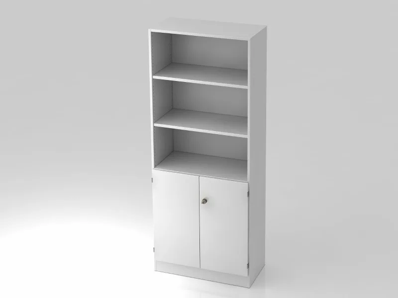 Hammerbacher Kombiregal 5 OH Weiß, Produktansicht