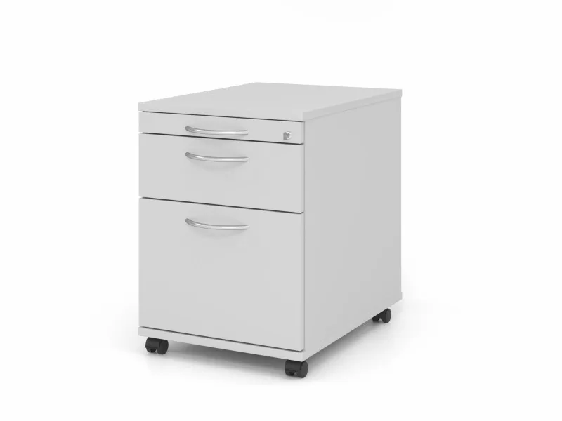 Hammerbacher Rollcontainer Solid Lichtgrau, Gesamtansicht