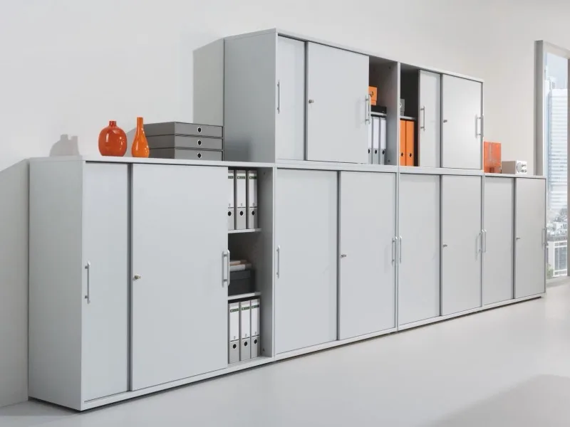 Schiebetürenschrank 120 cm Weiß, Ansicht 2
