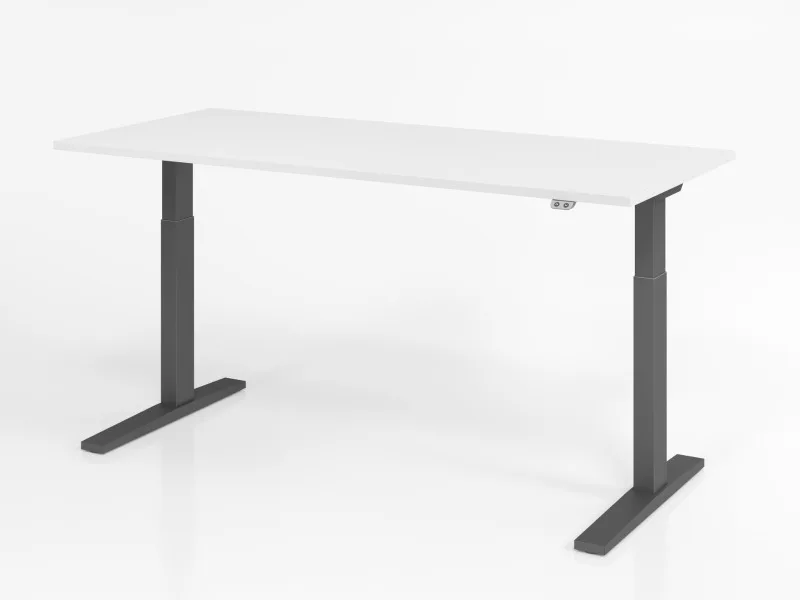 Hammerbacher Steh-Sitz 180x80 Weiß, Gesamtansicht
