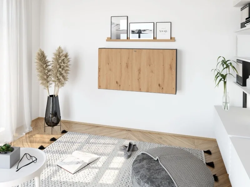 Wandschreibtisch klappbar 120 cm Graphit, Ansicht 4