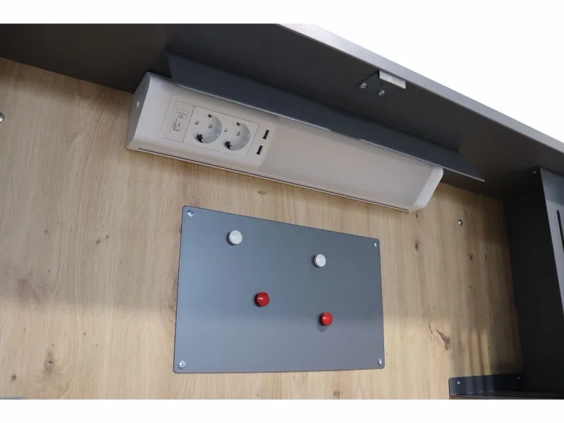 Wandschreibtisch klappbar 120 cm Graphit, Ansicht 7