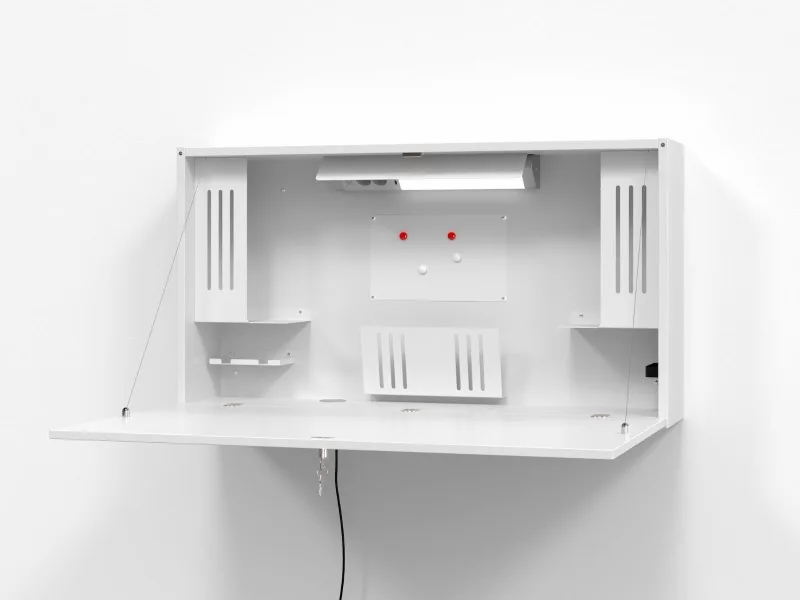 Wandschreibtisch klappbar 120 cm Weiß