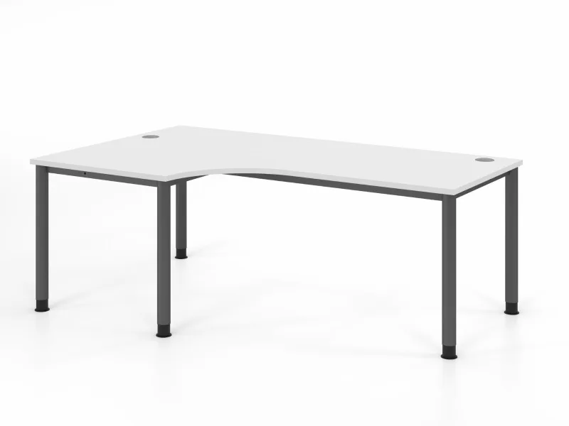 Hammerbacher Winkelschreibtisch 200x120, Gesamtansicht