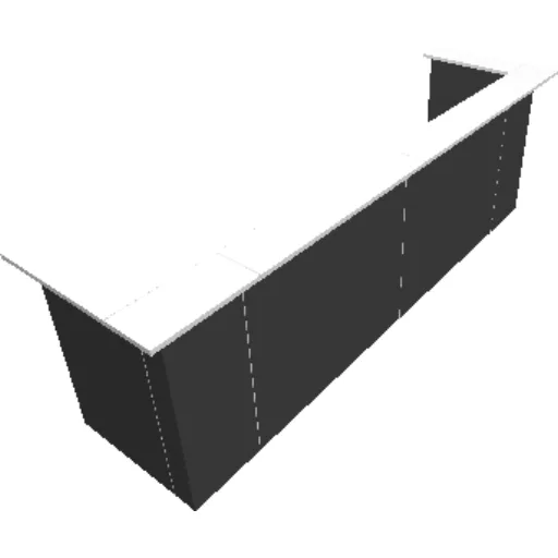 Narbutas Nova Empfangstheke 347 cm, Ansicht 2